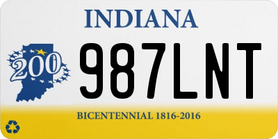 IN license plate 987LNT