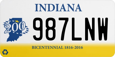 IN license plate 987LNW