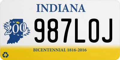 IN license plate 987LOJ