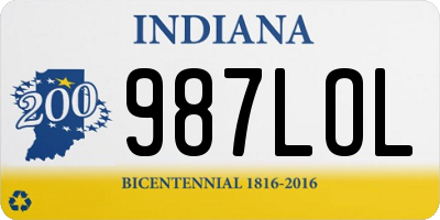 IN license plate 987LOL