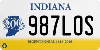 IN license plate 987LOS