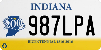 IN license plate 987LPA