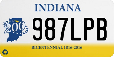 IN license plate 987LPB