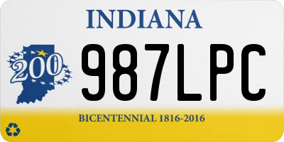IN license plate 987LPC