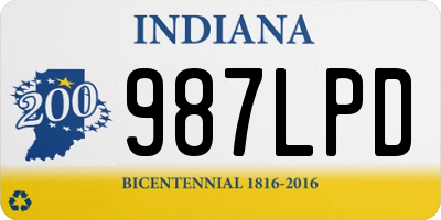 IN license plate 987LPD