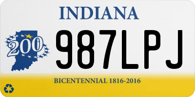 IN license plate 987LPJ