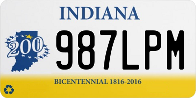 IN license plate 987LPM