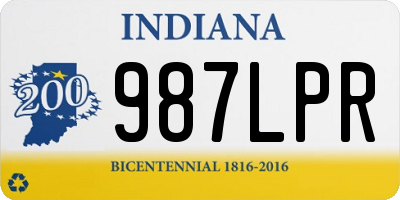 IN license plate 987LPR