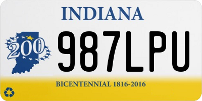 IN license plate 987LPU