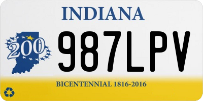 IN license plate 987LPV