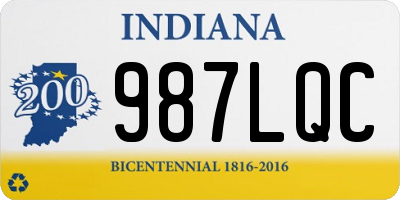 IN license plate 987LQC