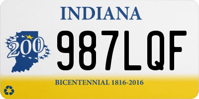 IN license plate 987LQF