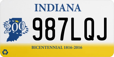 IN license plate 987LQJ