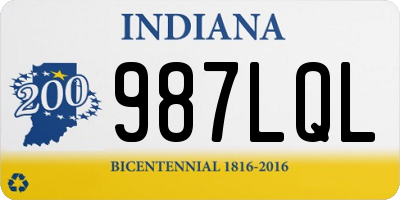 IN license plate 987LQL