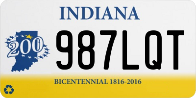 IN license plate 987LQT