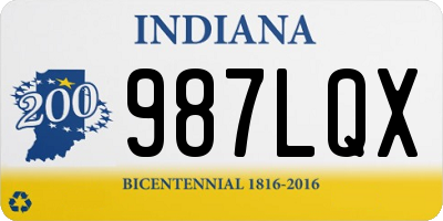 IN license plate 987LQX