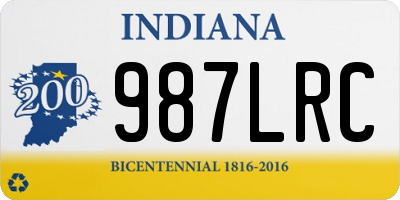 IN license plate 987LRC