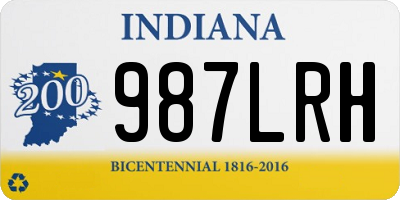 IN license plate 987LRH