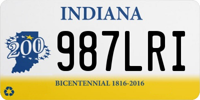 IN license plate 987LRI