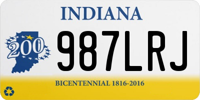 IN license plate 987LRJ