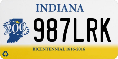 IN license plate 987LRK