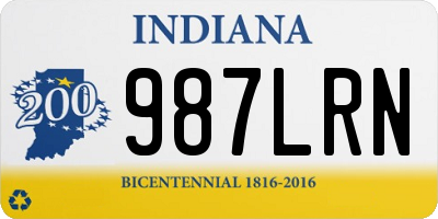 IN license plate 987LRN