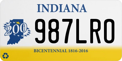 IN license plate 987LRO