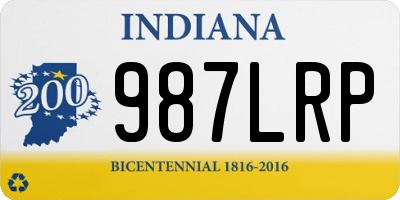 IN license plate 987LRP