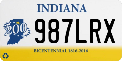 IN license plate 987LRX