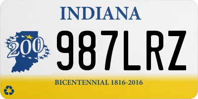 IN license plate 987LRZ