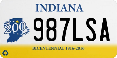 IN license plate 987LSA