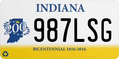 IN license plate 987LSG