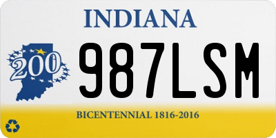 IN license plate 987LSM