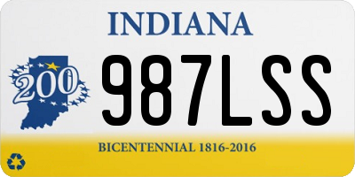 IN license plate 987LSS