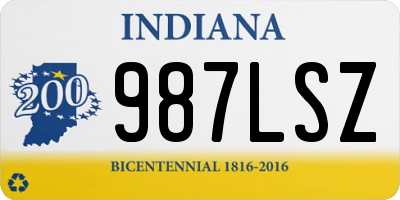 IN license plate 987LSZ