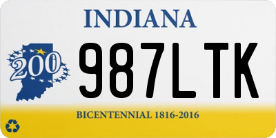 IN license plate 987LTK