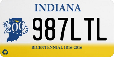 IN license plate 987LTL