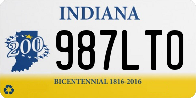 IN license plate 987LTO