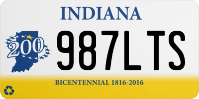 IN license plate 987LTS