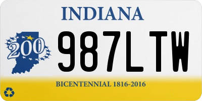 IN license plate 987LTW