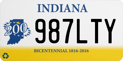 IN license plate 987LTY