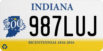 IN license plate 987LUJ