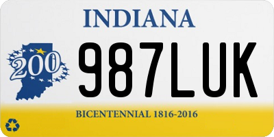 IN license plate 987LUK