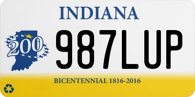 IN license plate 987LUP