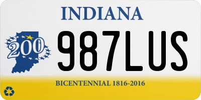 IN license plate 987LUS