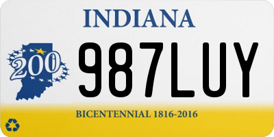 IN license plate 987LUY