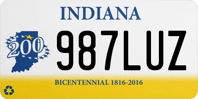 IN license plate 987LUZ