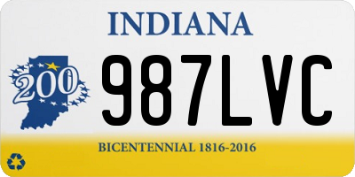 IN license plate 987LVC