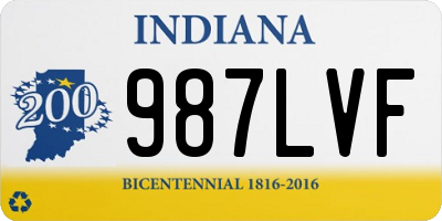 IN license plate 987LVF