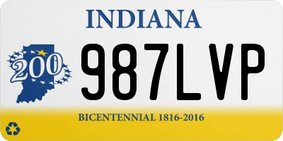 IN license plate 987LVP